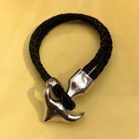 Handmade Braided Cork Bracelet with Anchor - Picture 1 of 4